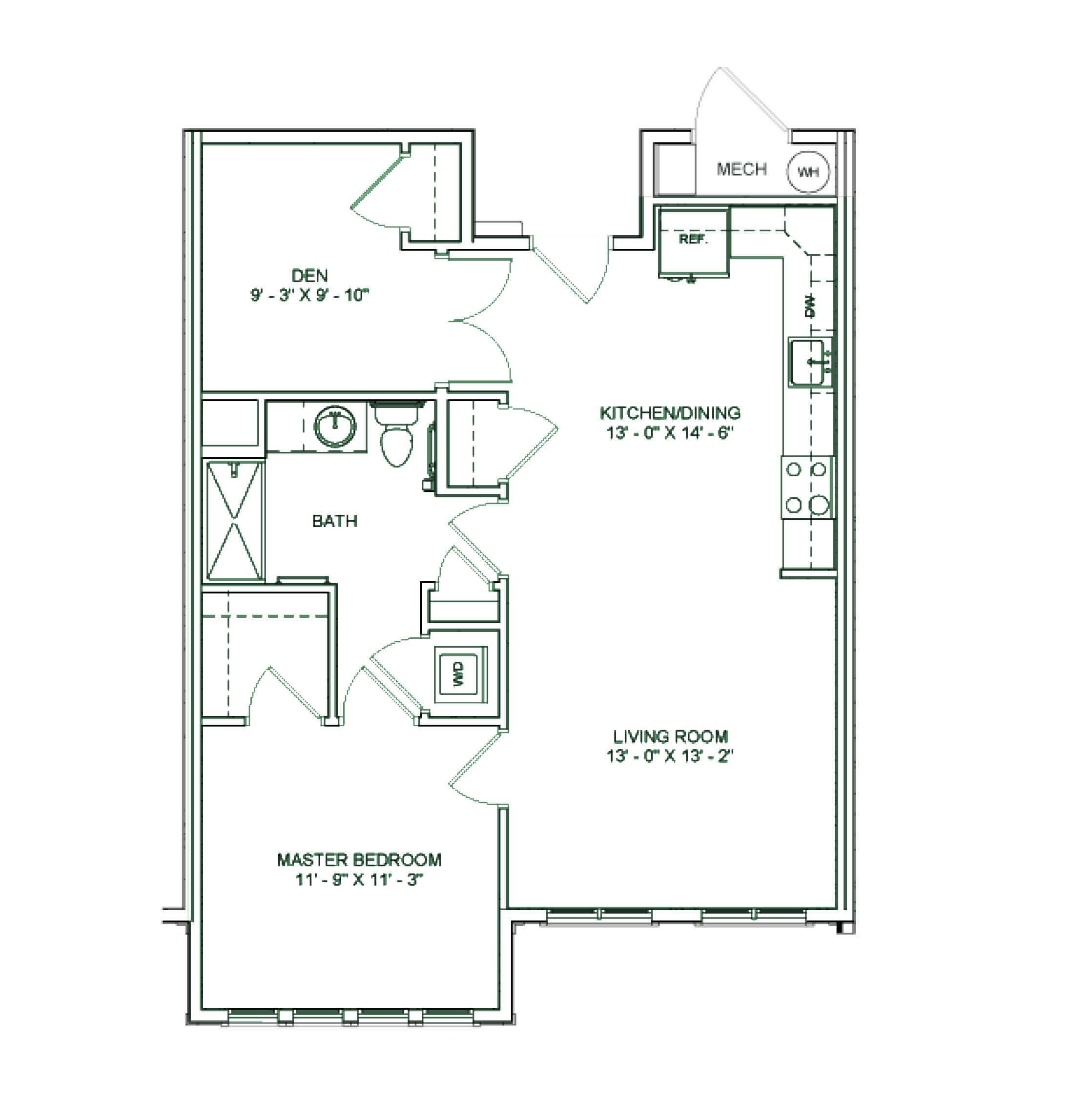 Heritage Run - Senior Living - Fairmont Floorplan Image